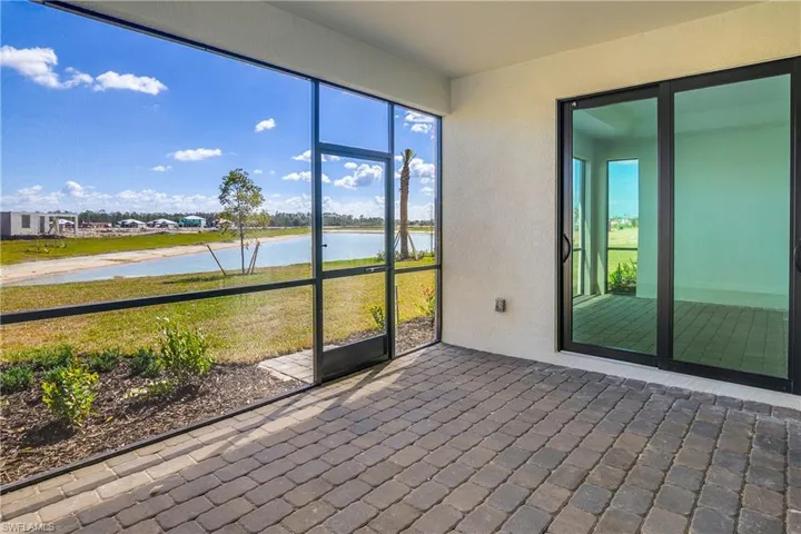 Covered/screened lanai with beautiful water vievws.