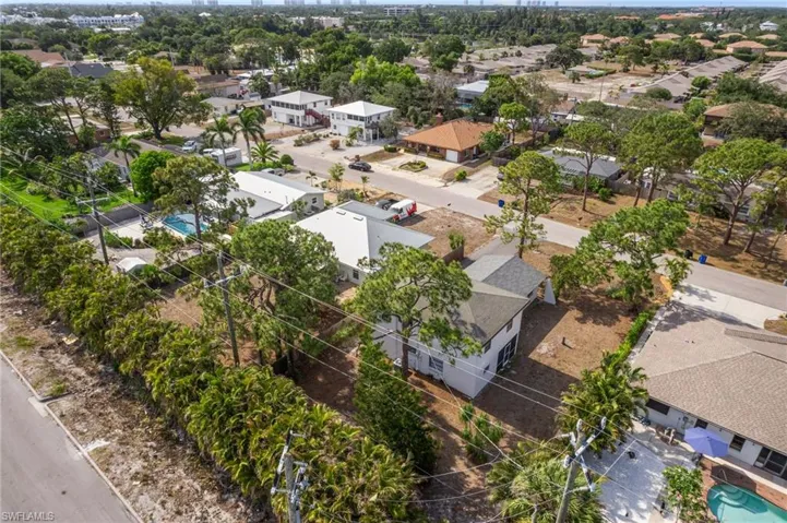 Aerial view of residential area