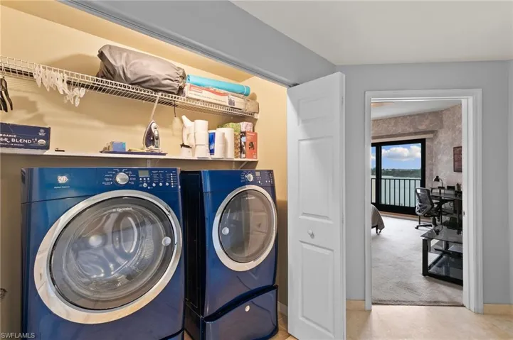 Laundry doors open