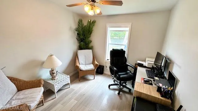3rd Bedroom used as an office with view of pond
