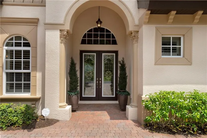 Entrance to property with french doors