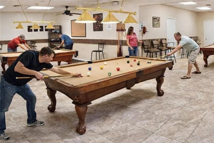 Game room featuring billiards table