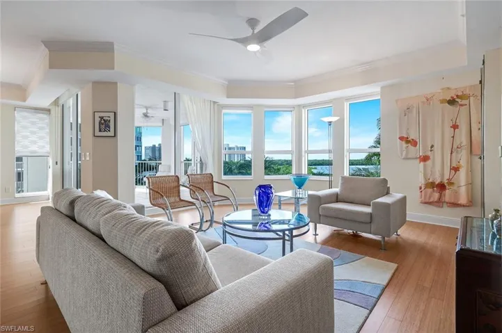 Bright Living Room - Sunny End Unit with Views of Turkey Bay & Gulf