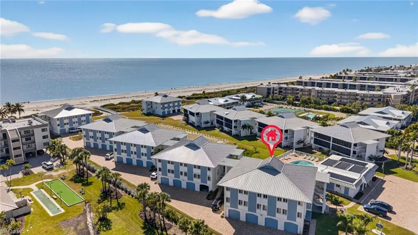 Drone / aerial view of extended coastline
