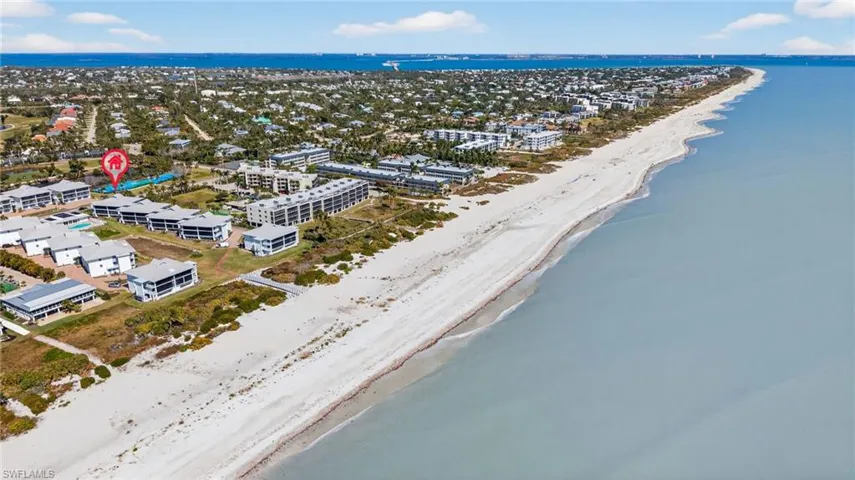 Bird's eye view of unending shoreline