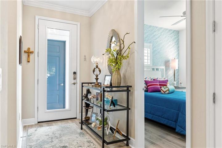 Foyer with glass front door