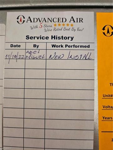 A/C Service tag