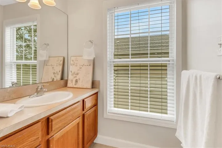 Bathroom featuring vanity