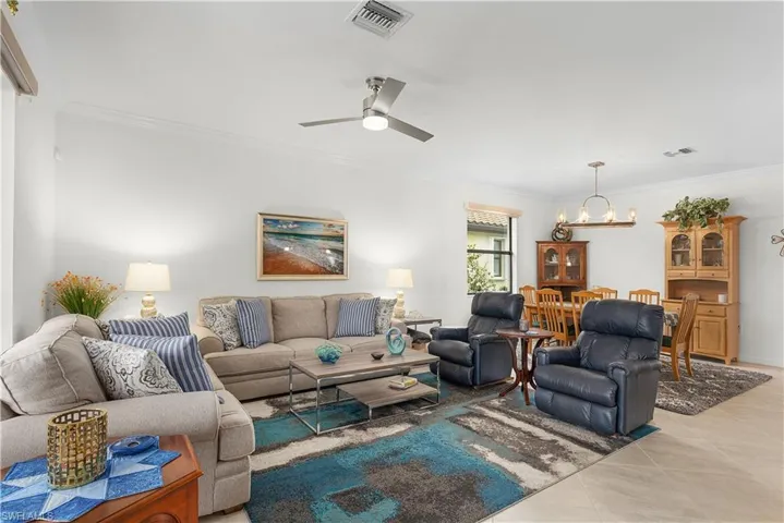 living room - dining room