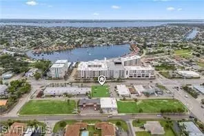 Drone / aerial view of a nearby body of water