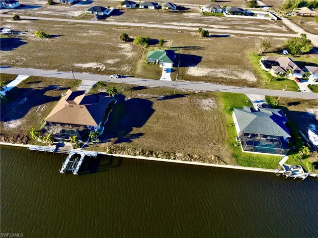 Aerial perspective of suburban area