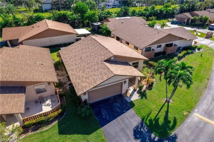 Aerial view of residential area