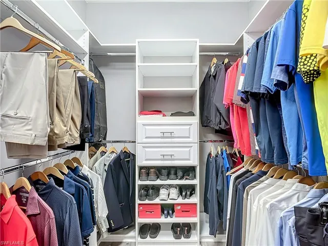 View of walk in closet