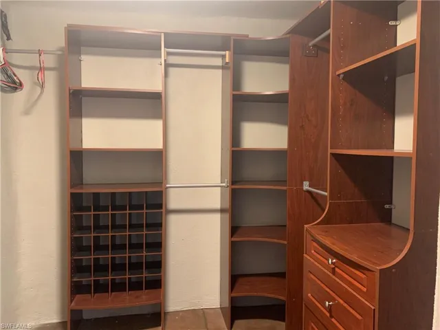 View of walk in closet