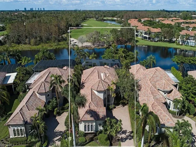 Aerial Lake & Golf Course View