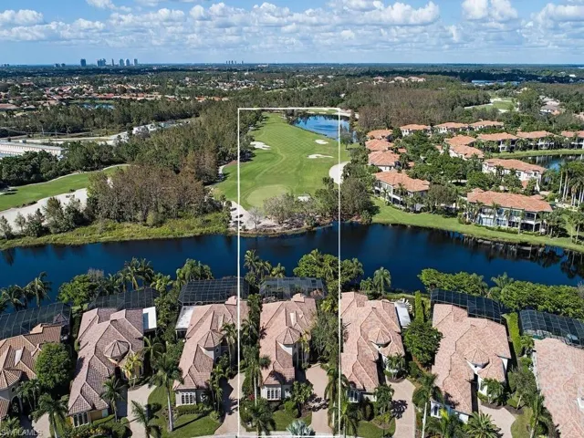 Aerial Lake & Golf Course View
