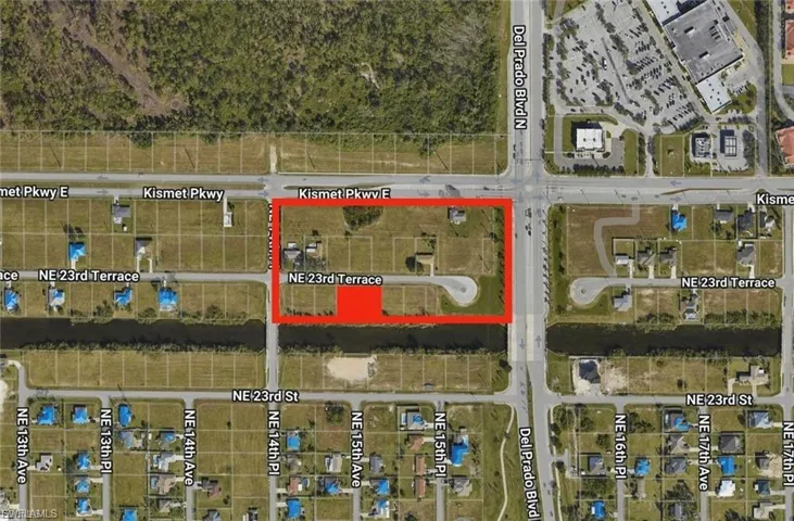 Aerial view of property's location