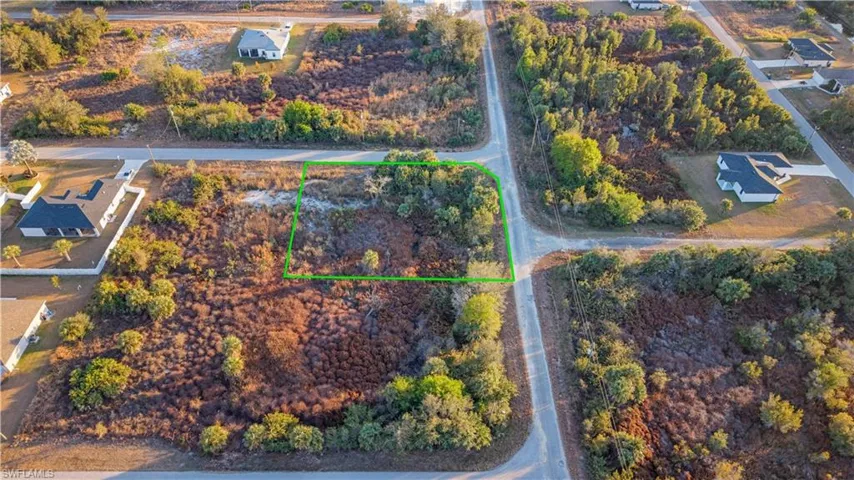 View of property location with property parcel outlined