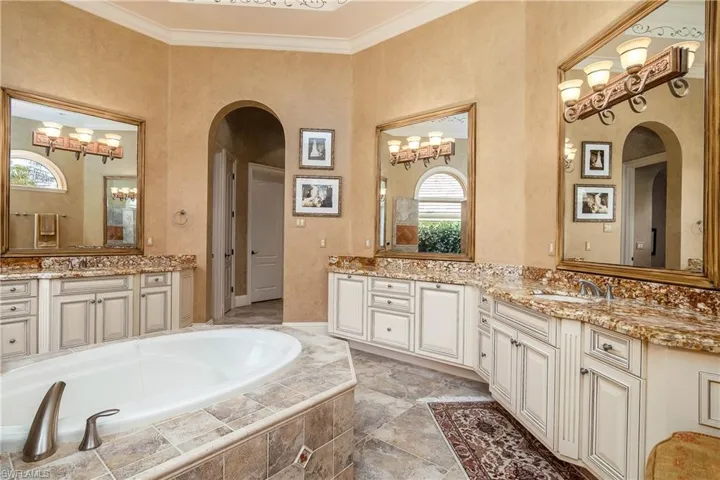 Soaking Tub and Dual Sinks, Granite
