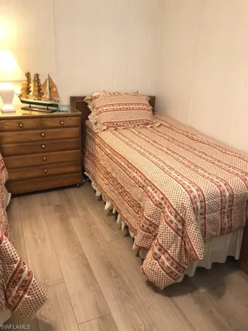 Bedroom featuring light wood-style floors