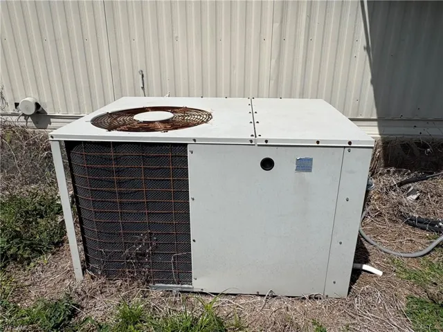 Exterior view of a central AC unit