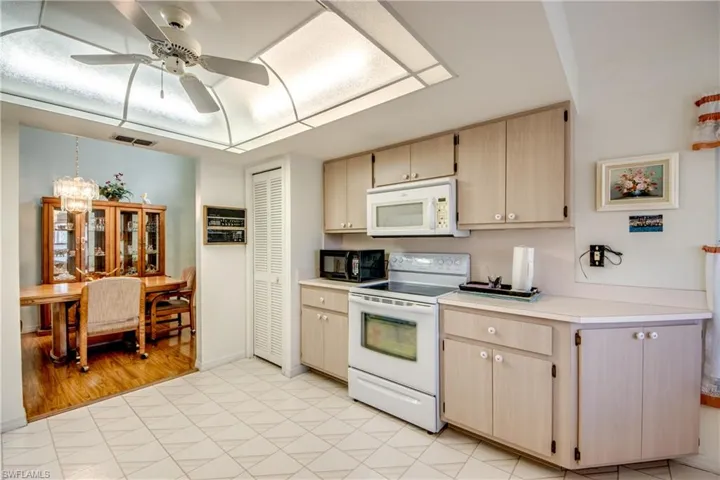Range wall with pantry.