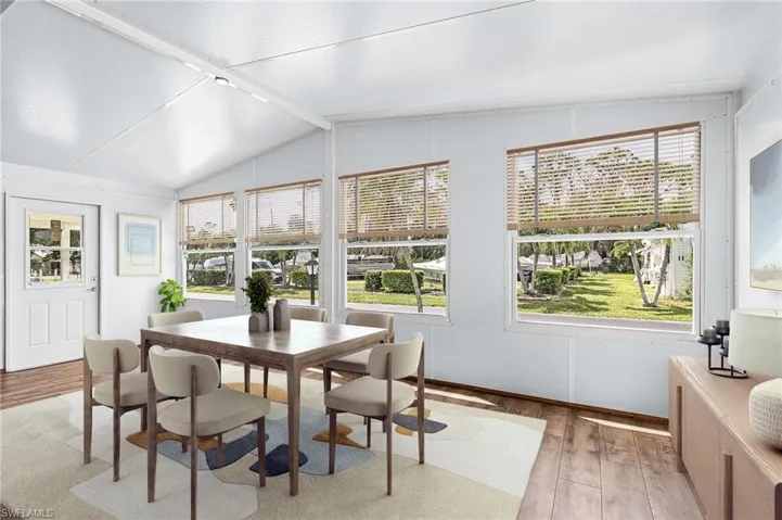 Dining area-virtually staged