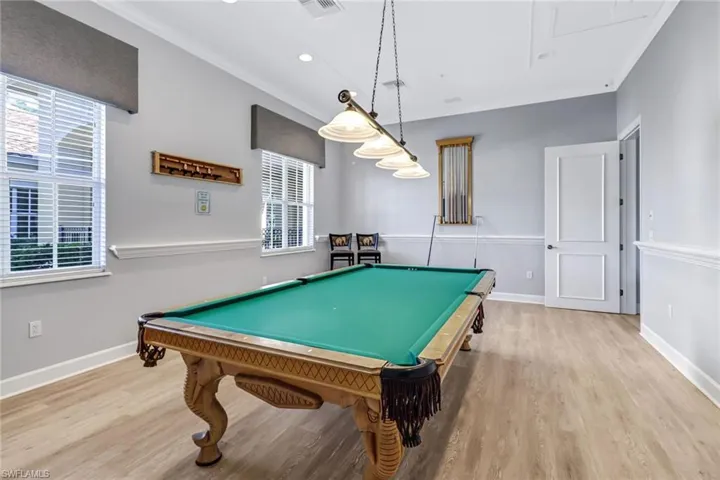 Clubhouse billiard room