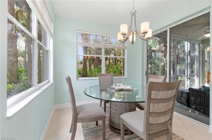 Dining room with a wealth of natural light