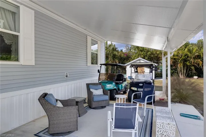 View of patio / terrace with an outdoor hangout area and a gazebo