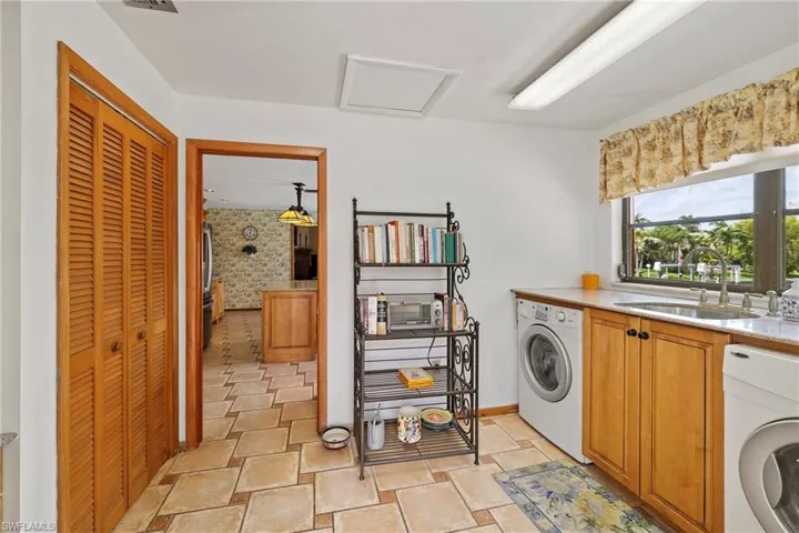 Laundry area featuring washer / dryer and sink