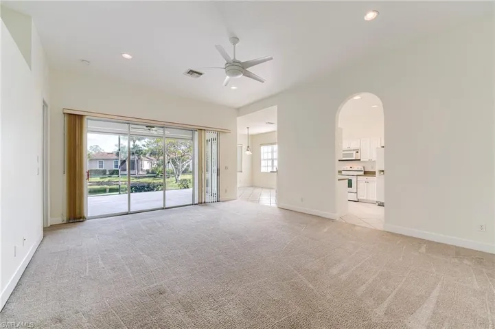 View upon entry to the family room