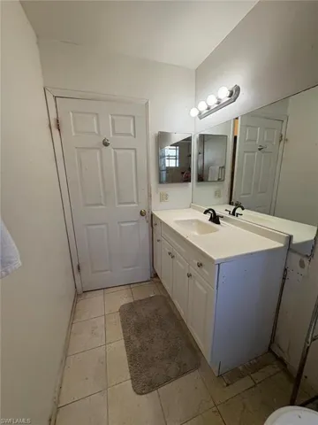 Half bathroom with vanity