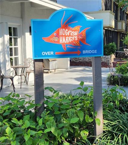 Hogfish Harry's restaurant on the grounds near the pool area.
