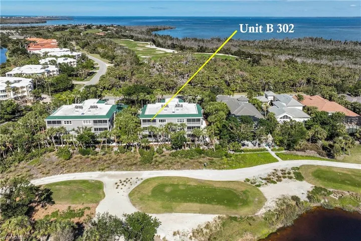 Birds eye view of property with San Carlos Bay in background