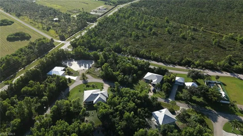 Aerial view of property's location with rural landscape