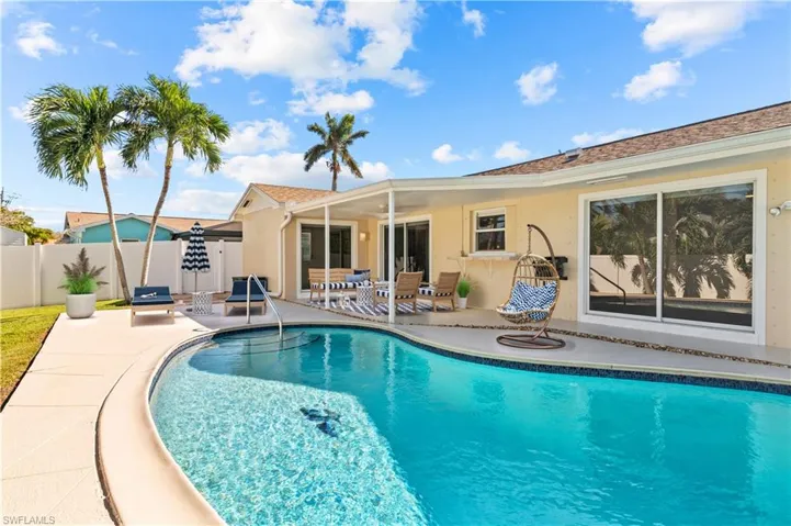 View of pool with a patio area