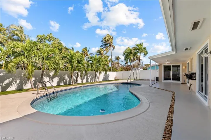 View of pool featuring a patio area