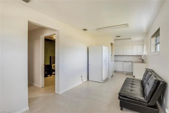 Living room featuring sink