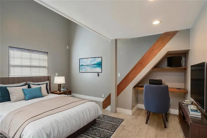 Bedroom featuring light wood-type flooring