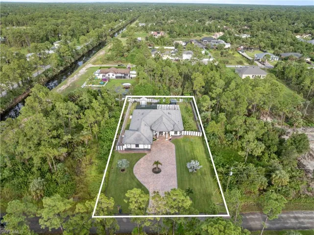 Birds eye view of property