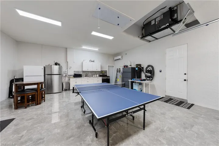Game room with a wall unit AC