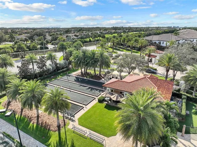 Drone / aerial view of Bocce Ball Courts