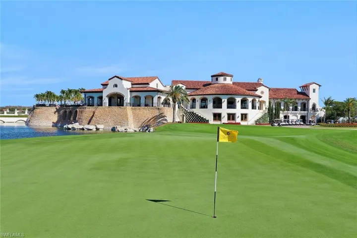 View of the golf course and clubhouse