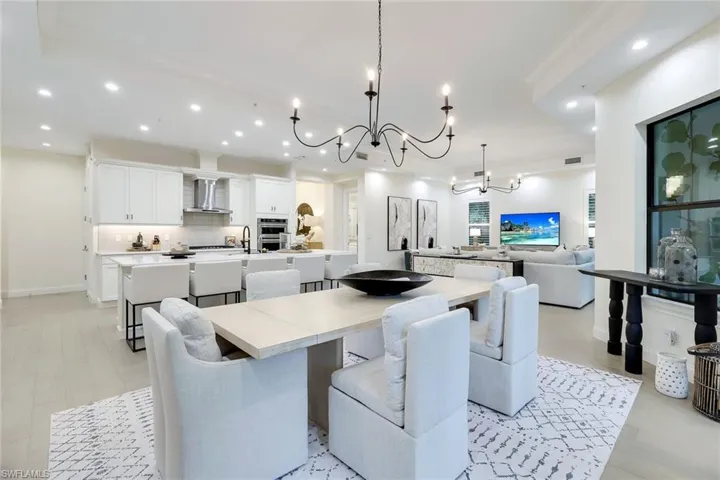 Dining room featuring a chandelier
