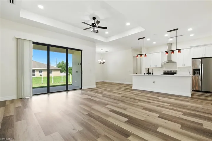 Unfurnished room featuring light wood-style flooring and recessed lighting