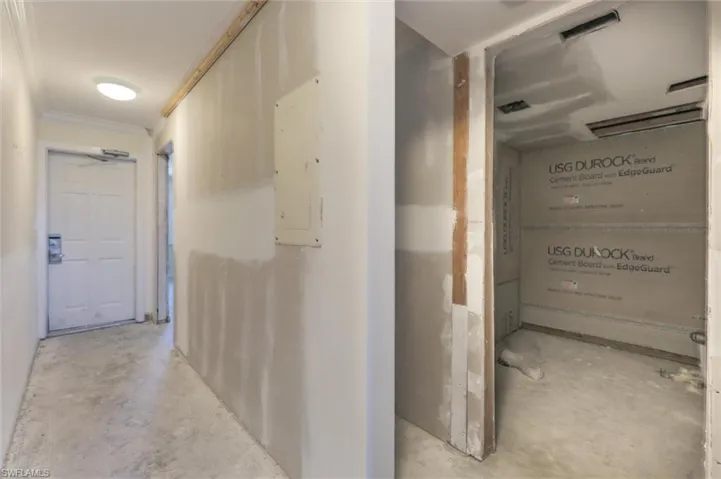 Hallway with ornamental molding