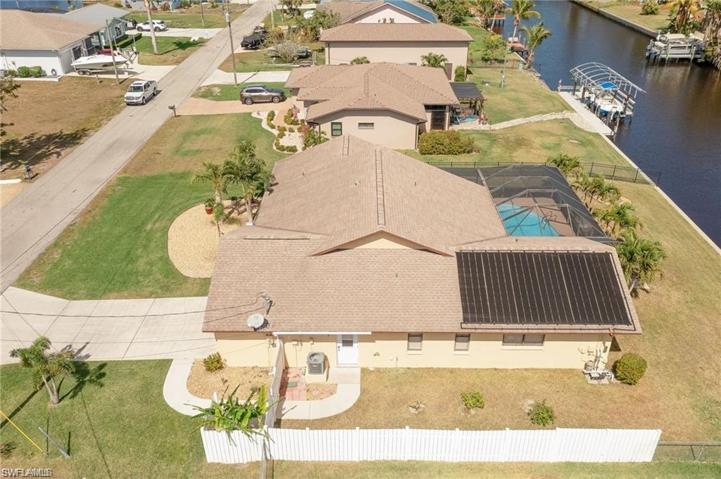 Solar panels help heat the pool