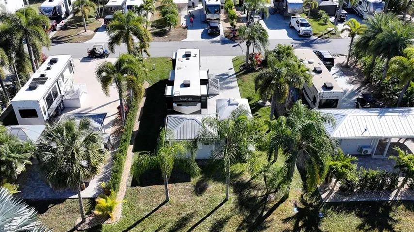 Aerial view of residential area