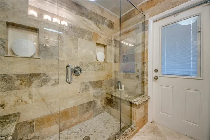 Pool/guest bath with large shower